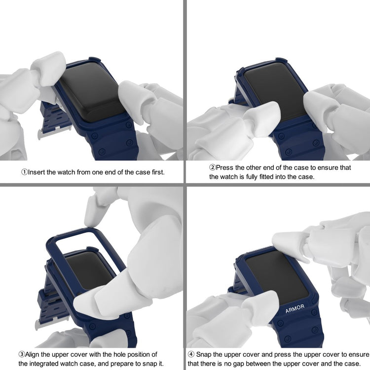 Huawei Band 8 / 7 / 6 strap with protective cover - Dark Blue#serie_6