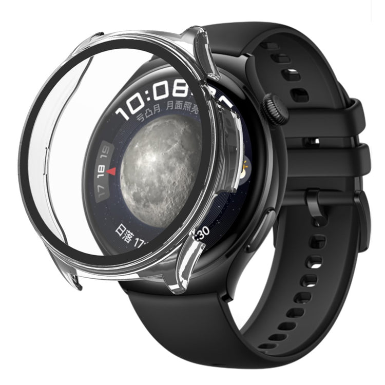 Mega Fed Cover med Skærmbeskytter i Plastik og Hærdet Glas passer til Huawei Watch 4 - Gennemsigtig#serie_1