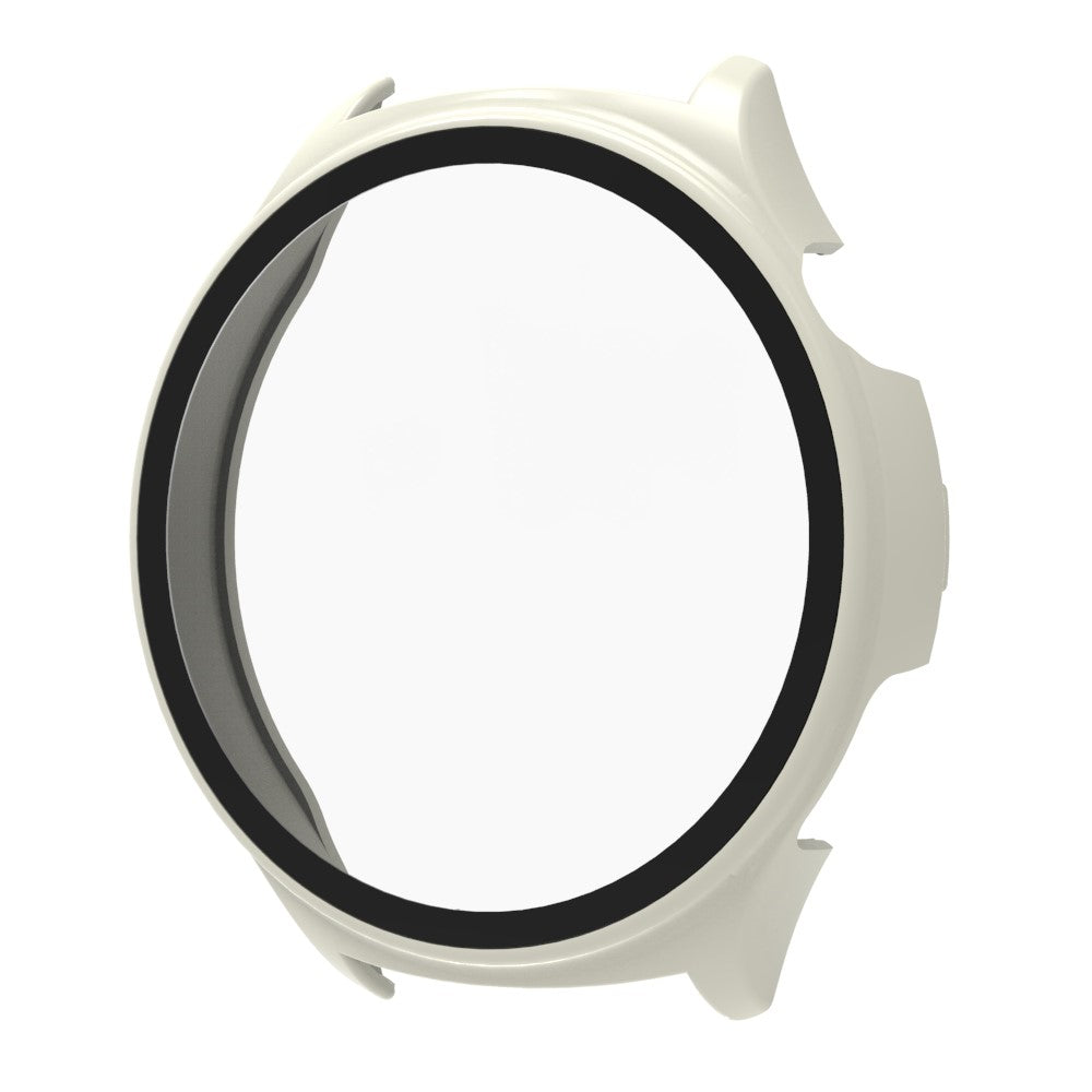 Mega Fed Cover med Skærmbeskytter i Plastik og Hærdet Glas passer til Huawei Watch 4 - Hvid#serie_3