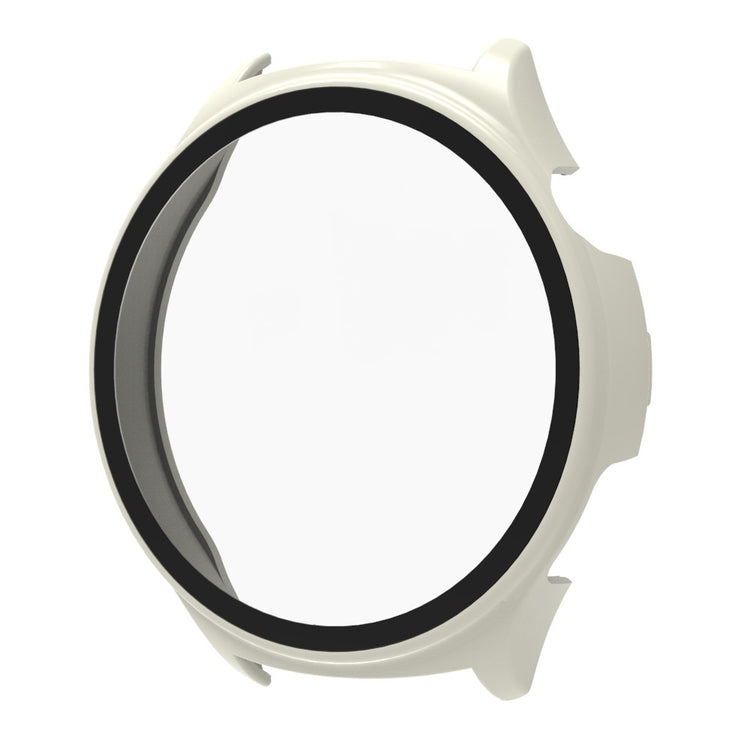 Mega Fed Cover med Skærmbeskytter i Plastik og Hærdet Glas passer til Huawei Watch 4 - Hvid#serie_3