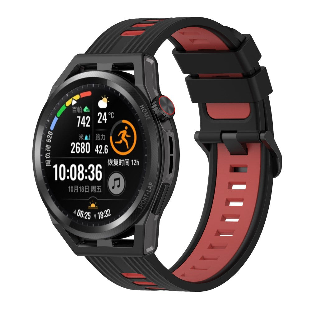 Smuk Metal Og Silikone Universal Rem passer til Smartwatch - Rød#serie_8