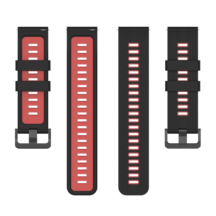 Smuk Metal Og Silikone Universal Rem passer til Smartwatch - Rød#serie_8