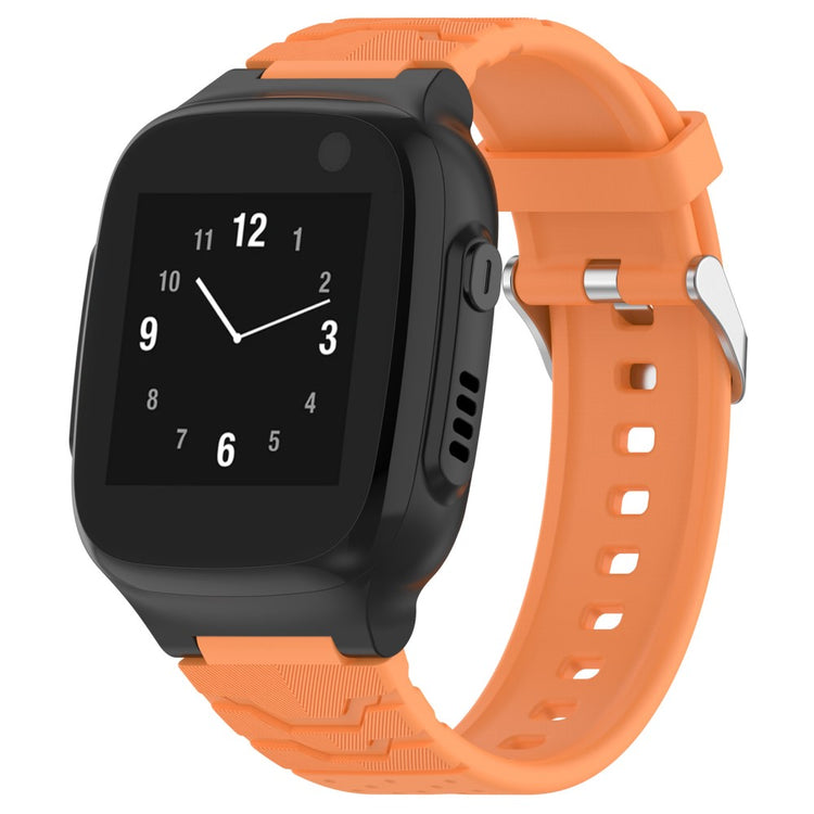 Fortrinligt Metal Og Silikone Rem passer til Xplora X5 Play - Orange#serie_6
