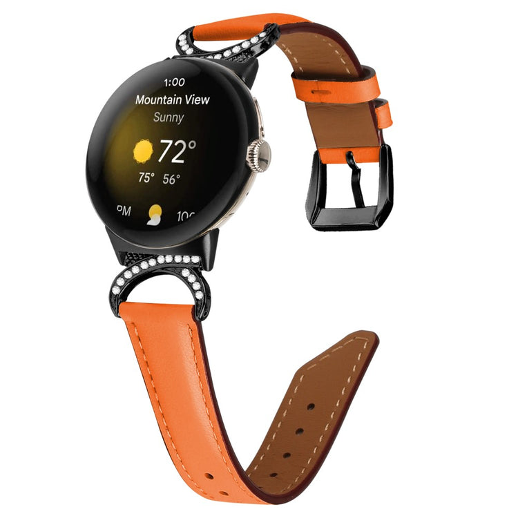 Vildt Fint Kunstlæder Rem passer til Google Pixel Watch - Orange#serie_1