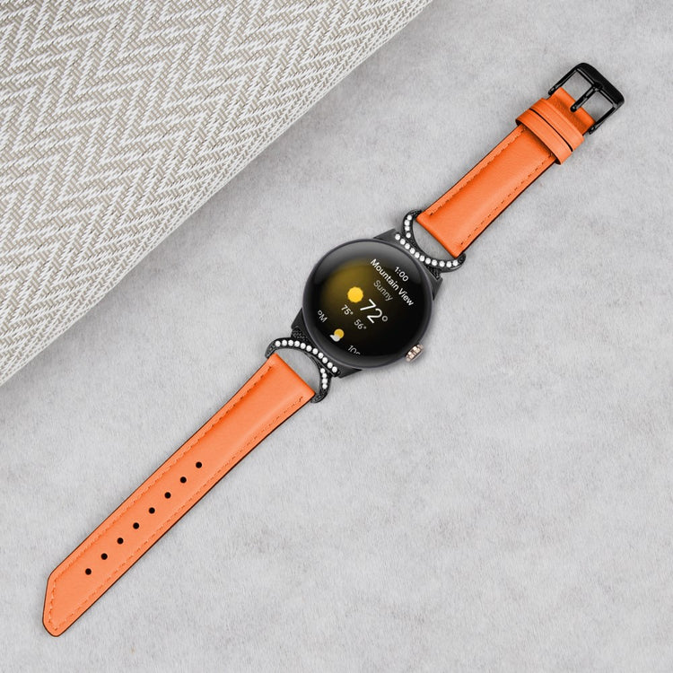 Vildt Fint Kunstlæder Rem passer til Google Pixel Watch - Orange#serie_1
