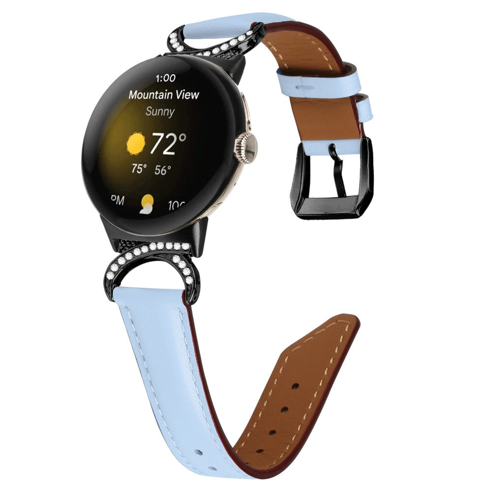 Vildt Fint Kunstlæder Rem passer til Google Pixel Watch - Blå#serie_4