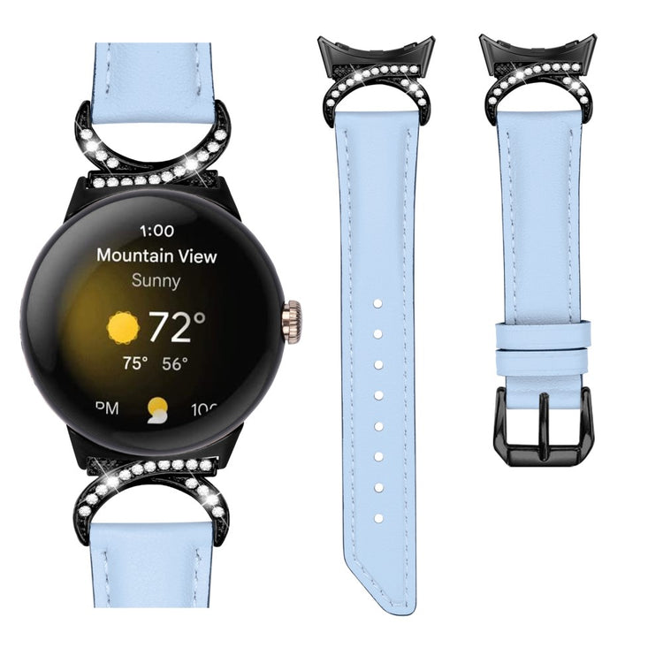 Vildt Fint Kunstlæder Rem passer til Google Pixel Watch - Blå#serie_4