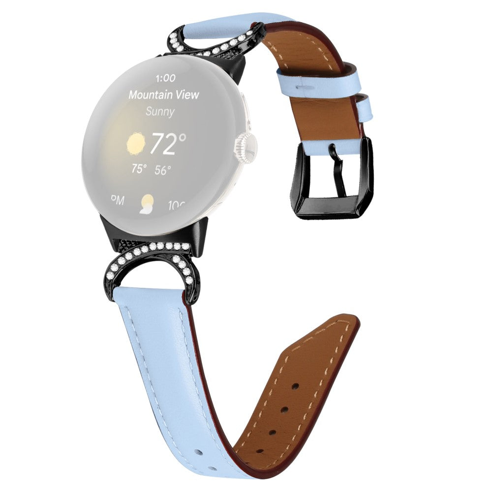 Vildt Fint Kunstlæder Rem passer til Google Pixel Watch - Blå#serie_4