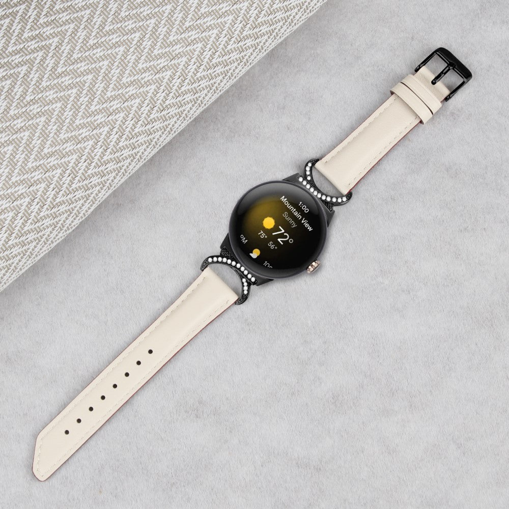 Vildt Fint Kunstlæder Rem passer til Google Pixel Watch - Hvid#serie_5