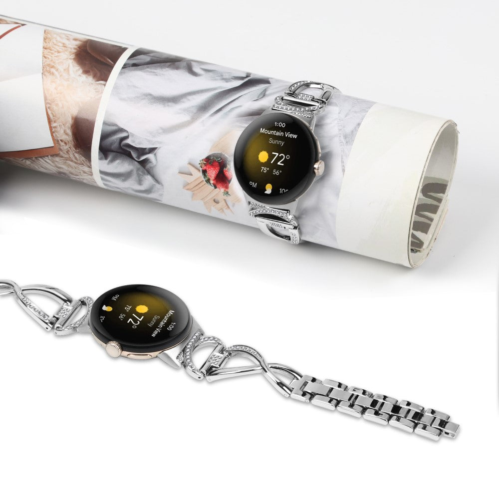 Super Godt Metal Rem passer til Google Pixel Watch - Sølv#serie_1