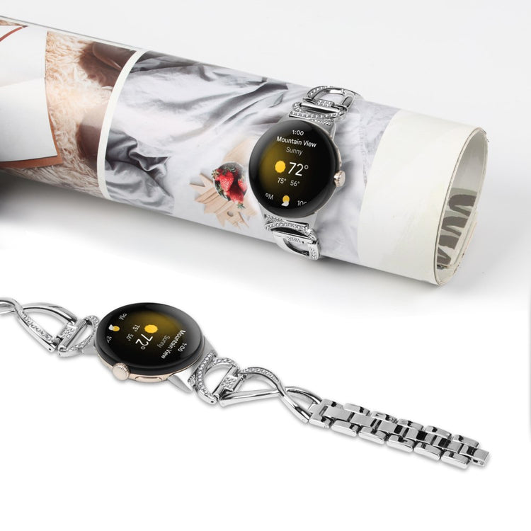 Super Godt Metal Rem passer til Google Pixel Watch - Sølv#serie_1