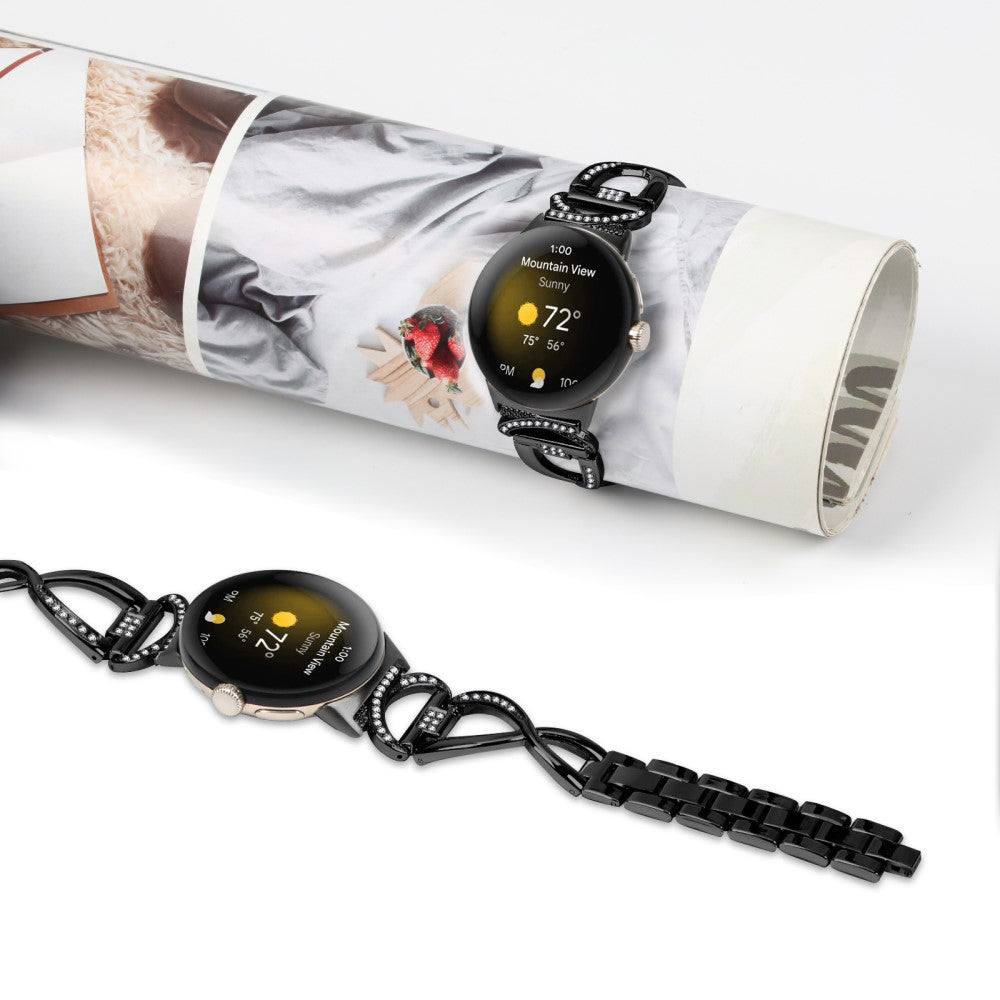 Super Godt Metal Rem passer til Google Pixel Watch - Sort#serie_3