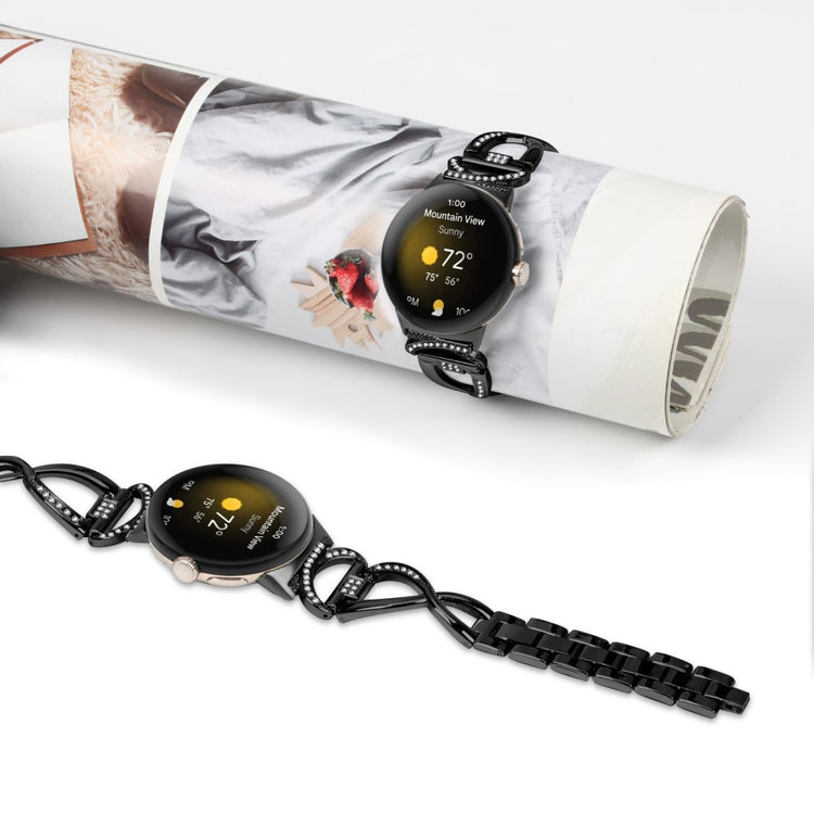 Super Godt Metal Rem passer til Google Pixel Watch - Sort#serie_3