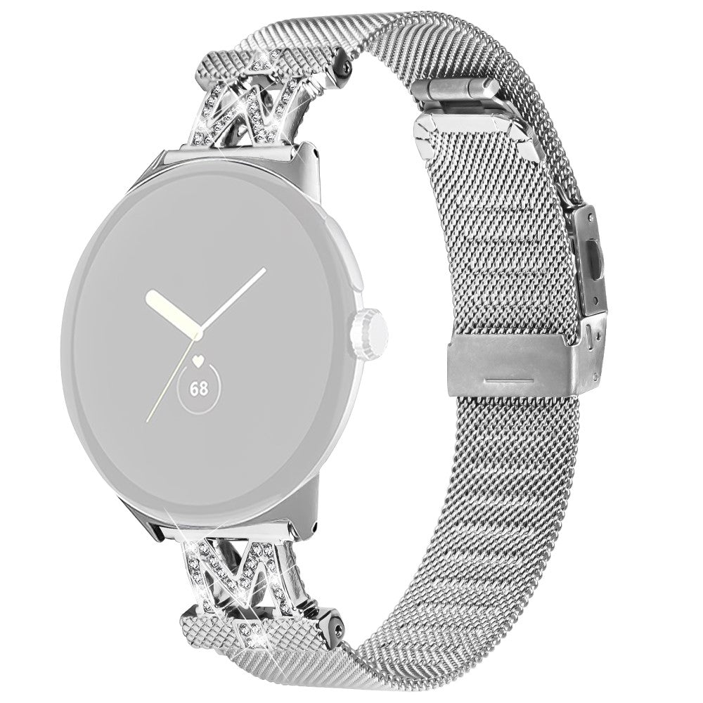 Google Pixel Watch letter M rhinestone décor strap#serie_1