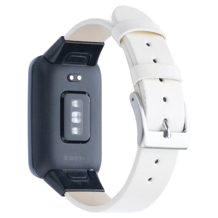 Nydelig Ægte Læder Rem passer til Xiaomi Mi Band 7 Pro - Hvid#serie_2