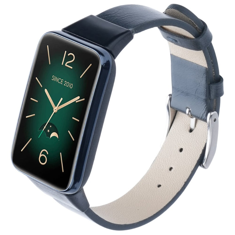 Nydelig Ægte Læder Rem passer til Xiaomi Mi Band 7 Pro - Blå#serie_4