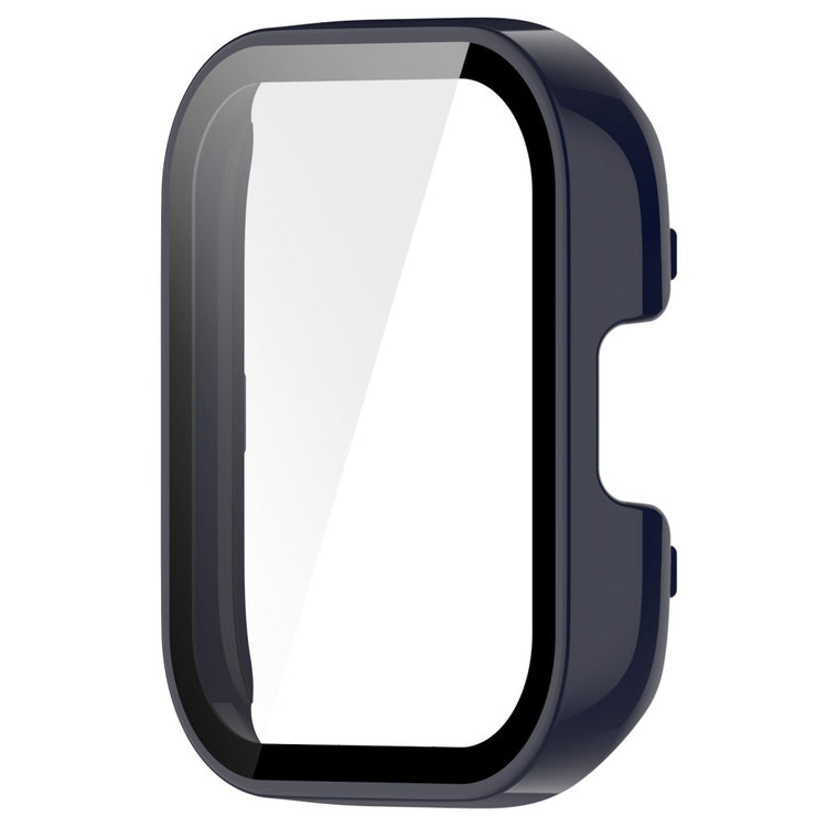 Meget Fint Xiaomi Redmi Band 3 Cover med Skærmbeskytter i Plastik og Hærdet Glas - Blå#serie_2