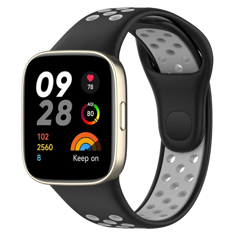 Silikone Universal Rem passer til Xiaomi Redmi Watch 3 / Xiaomi Mi Watch Lite 3 - Sort#serie_3
