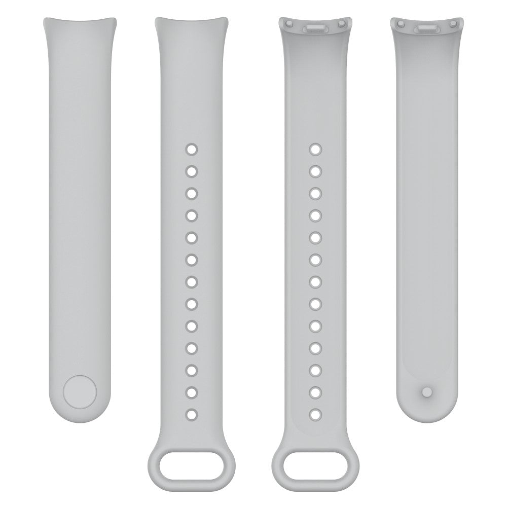 Super Fed Silikone Rem passer til Xiaomi Smart Band 8 - Sølv#serie_6