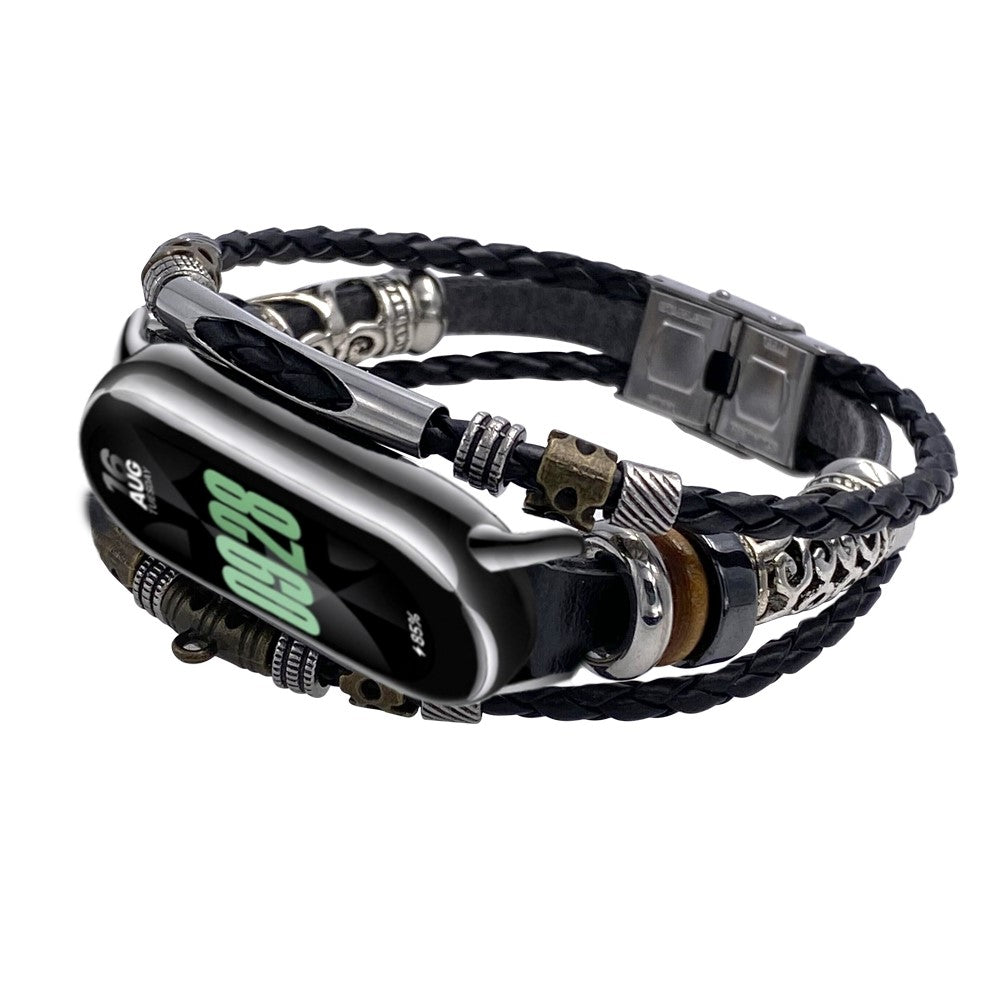 Vildt Fantastisk Metal Og Plastik Rem passer til Xiaomi Smart Band 8 - Sort#serie_1
