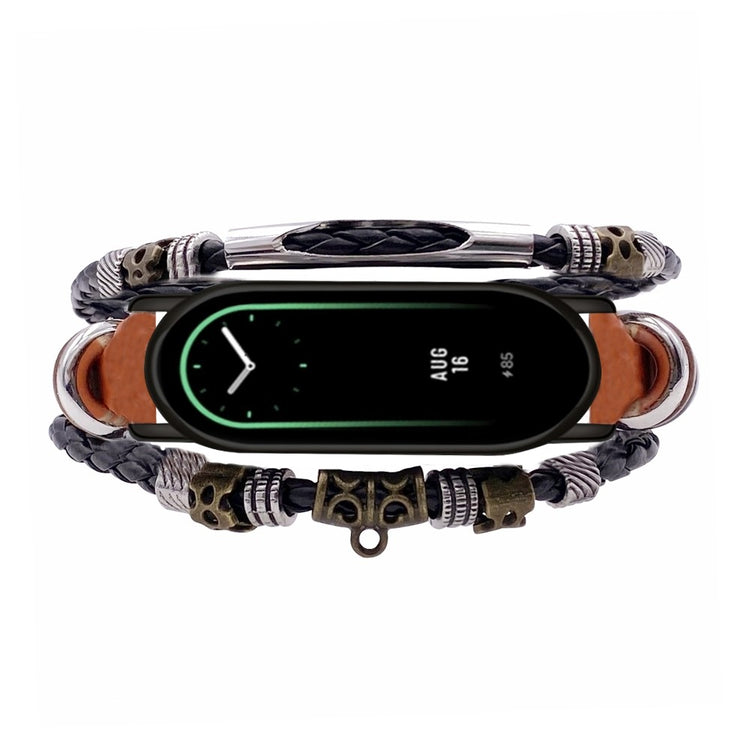 Vildt Fantastisk Metal Og Plastik Rem passer til Xiaomi Smart Band 8 - Brun#serie_2