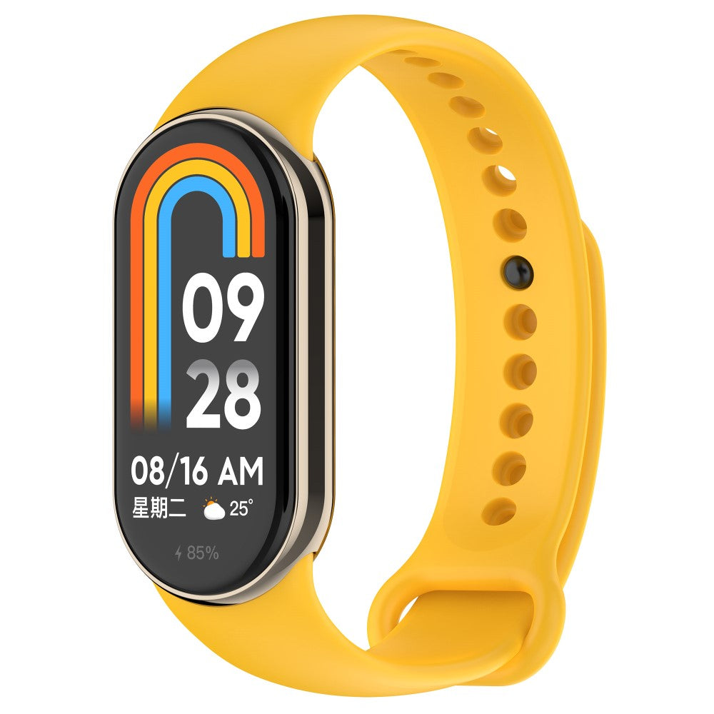Mega Flot Silikone Rem passer til Xiaomi Smart Band 8 - Gul#serie_7