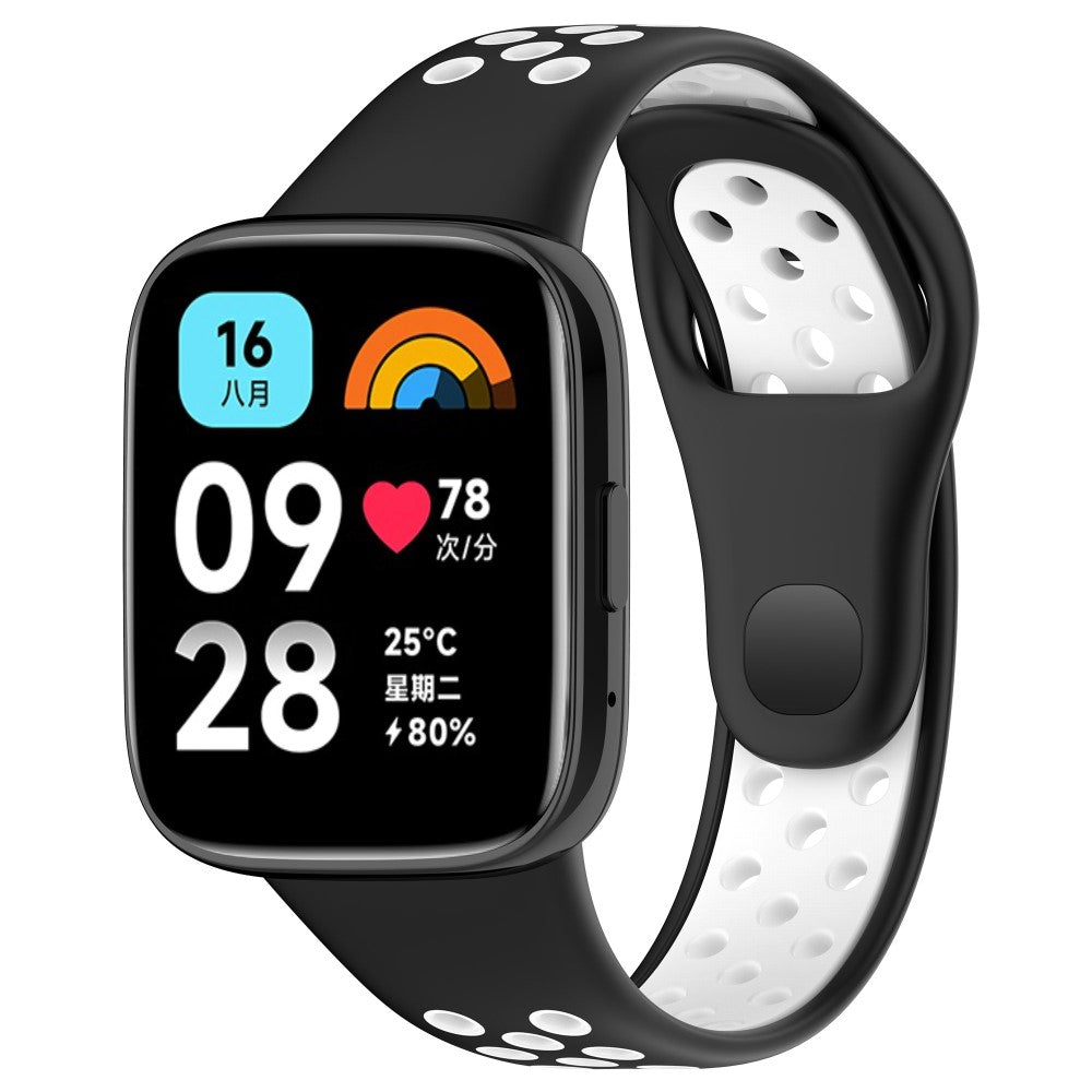 Mega Komfortabel Silikone Universal Rem passer til Xiaomi Smartwatch - Sort#serie_2