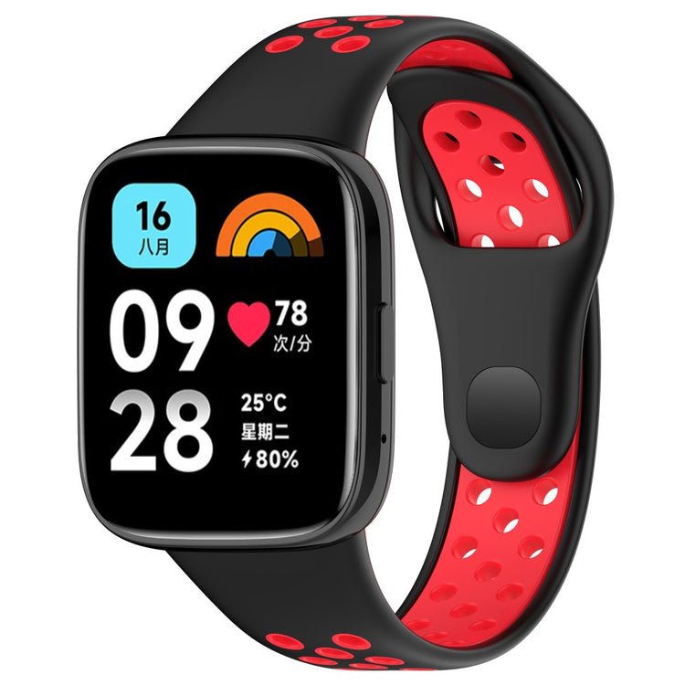 Mega Komfortabel Silikone Universal Rem passer til Xiaomi Smartwatch - Rød#serie_3
