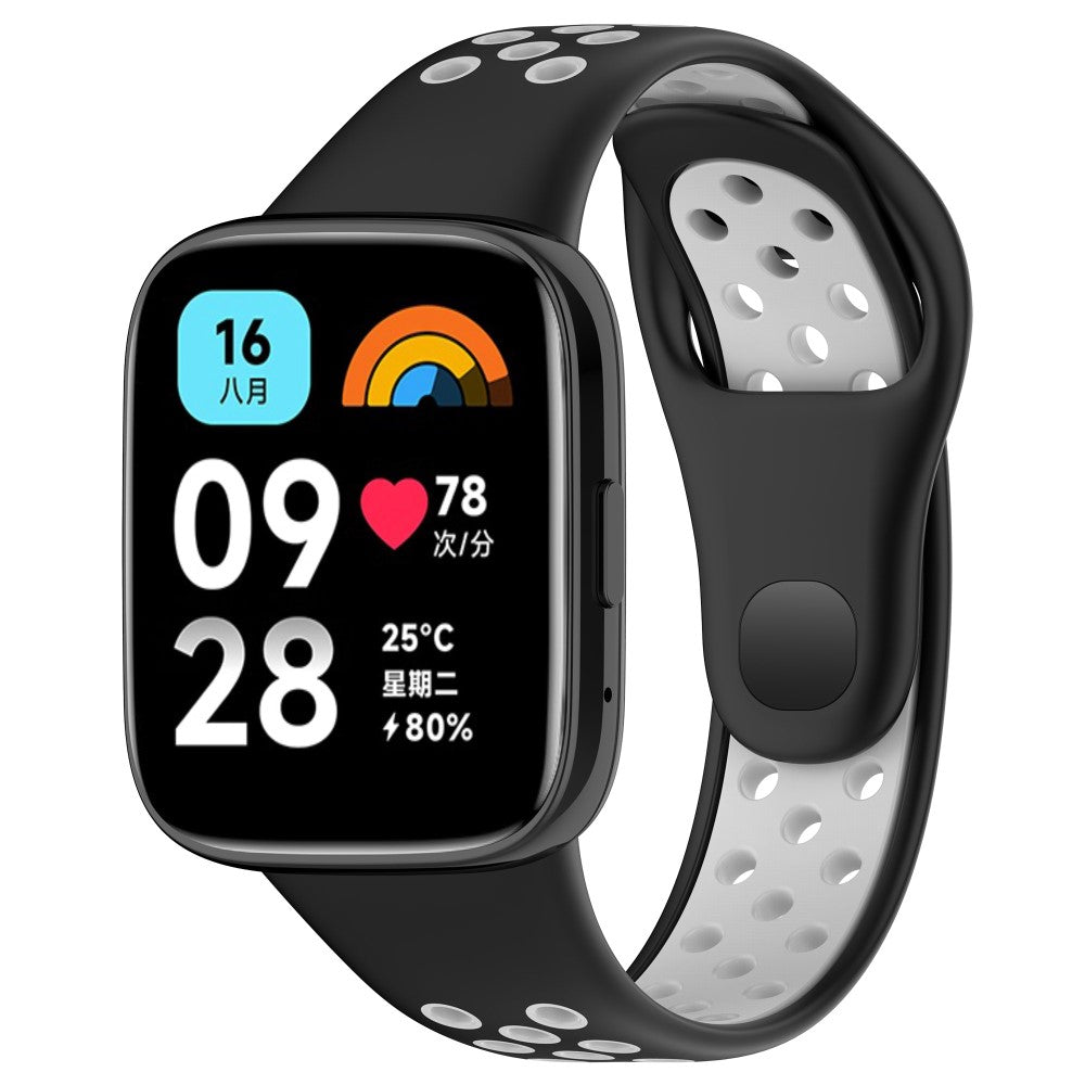 Mega Komfortabel Silikone Universal Rem passer til Xiaomi Smartwatch - Sort#serie_4