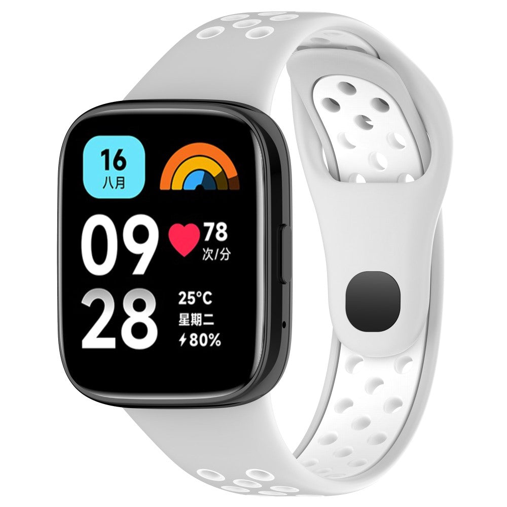 Mega Komfortabel Silikone Universal Rem passer til Xiaomi Smartwatch - Sølv#serie_7