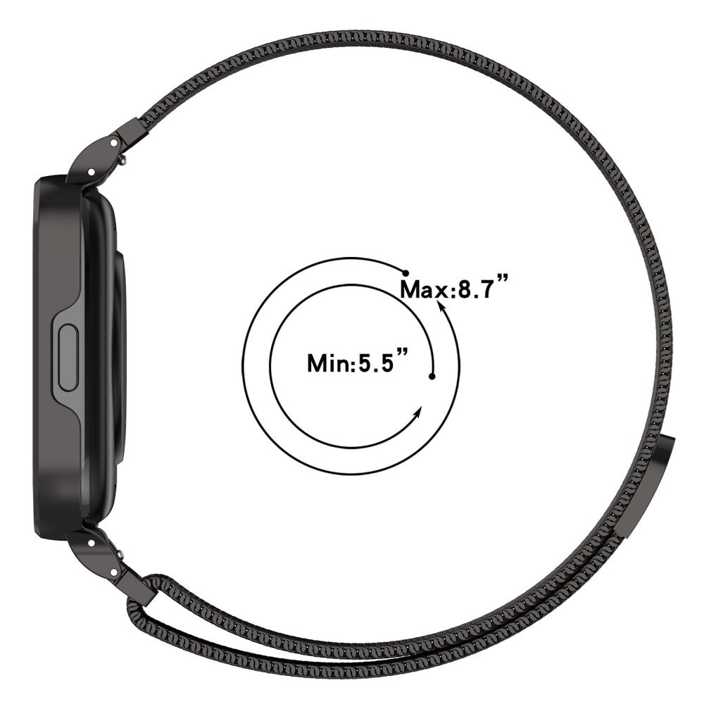 Milanese stainless steel strap for Xiaomi Redmi Watch 3 Active / Lite 3 - Black#serie_1