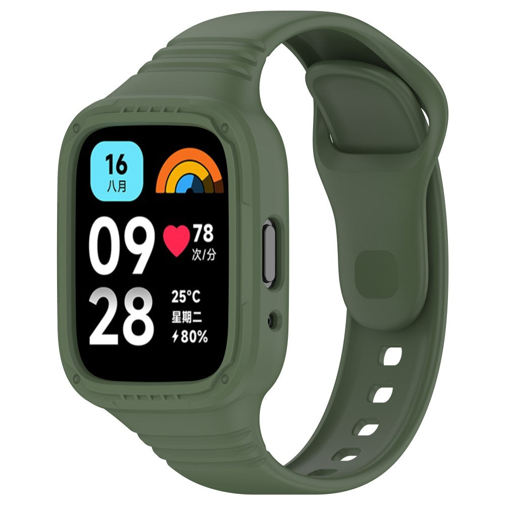Silikone Universal Rem passer til Xiaomi Redmi Watch 3 Active / Xiaomi Mi Watch Lite 3 - Grøn#serie_2