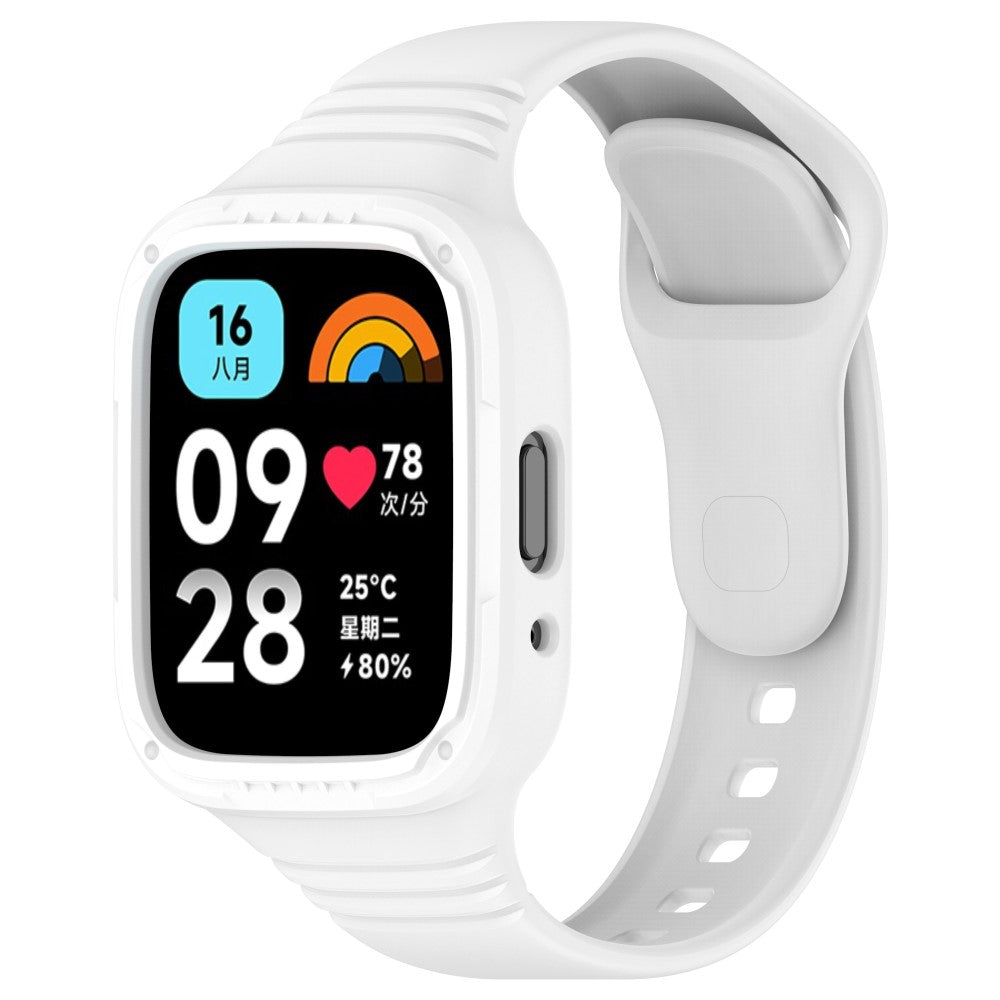 Silikone Universal Rem passer til Xiaomi Redmi Watch 3 Active / Xiaomi Mi Watch Lite 3 - Hvid#serie_3