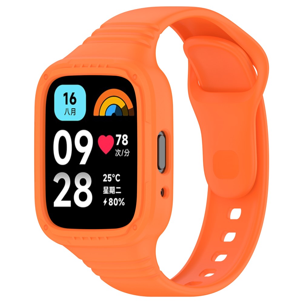 Silikone Universal Rem passer til Xiaomi Redmi Watch 3 Active / Xiaomi Mi Watch Lite 3 - Orange#serie_4