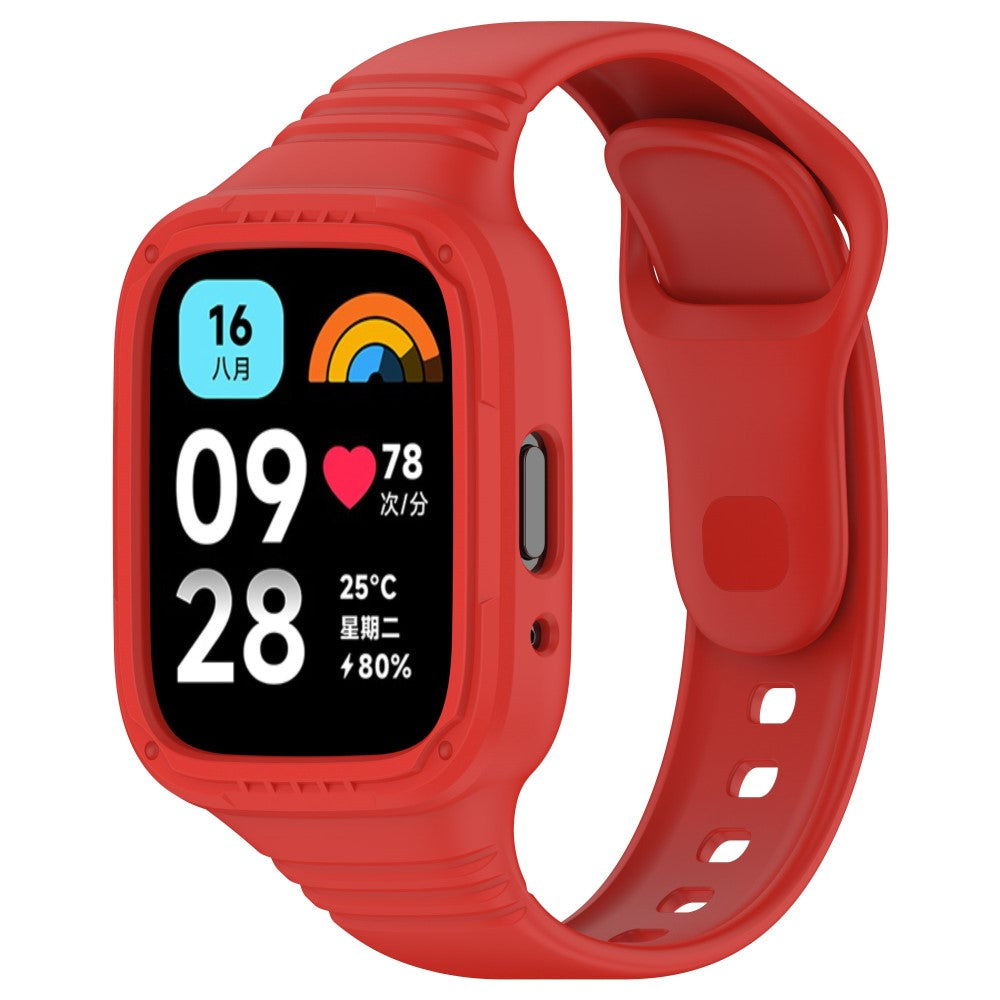 Silikone Universal Rem passer til Xiaomi Redmi Watch 3 Active / Xiaomi Mi Watch Lite 3 - Rød#serie_5