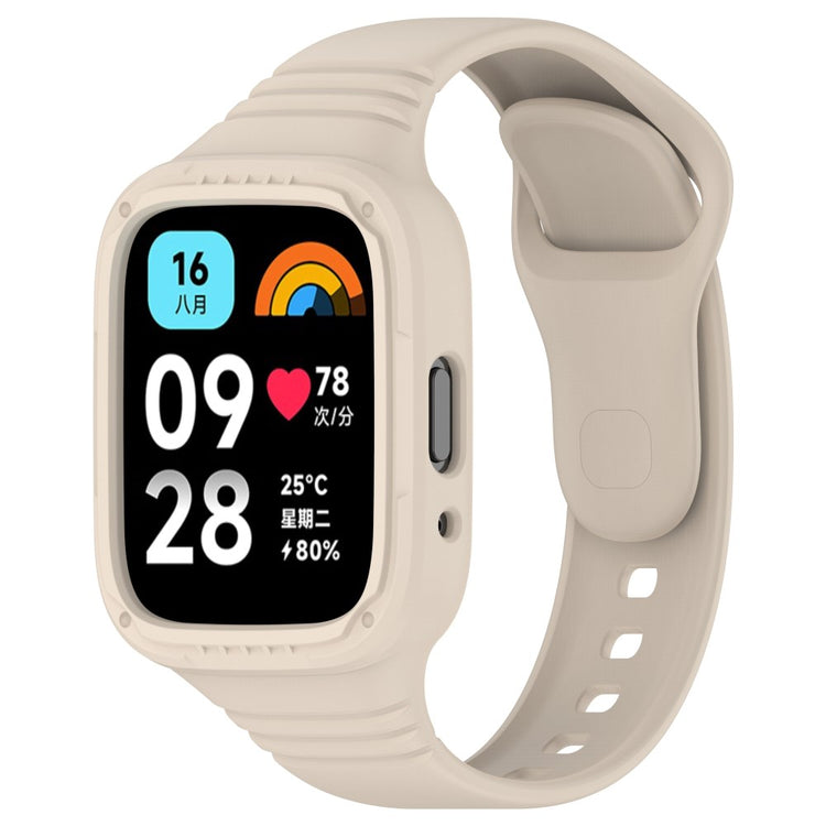 Silikone Universal Rem passer til Xiaomi Redmi Watch 3 Active / Xiaomi Mi Watch Lite 3 - Hvid#serie_8