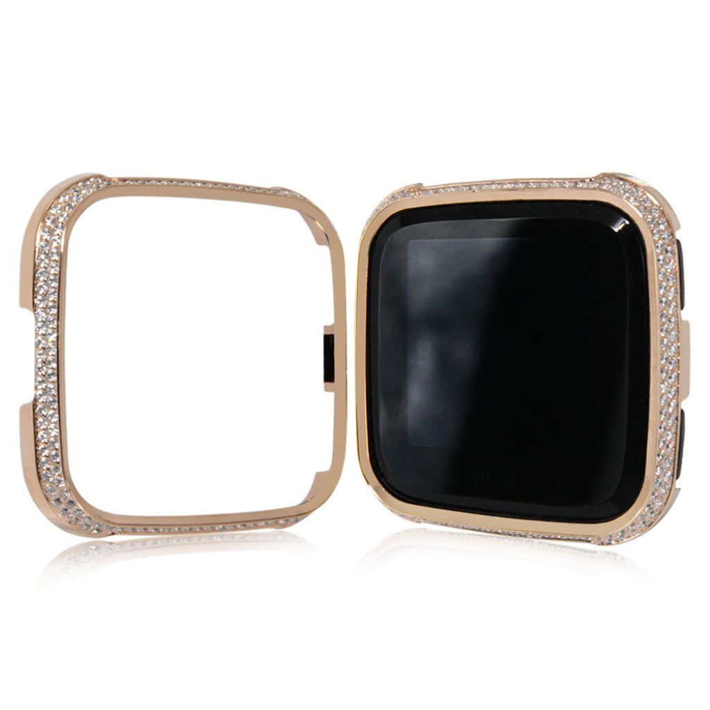 Mega Fed Fitbit Versa Metal og Rhinsten Cover - Flerfarvet#serie_2
