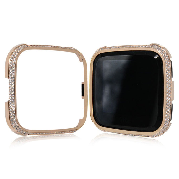 Mega Fed Fitbit Versa Metal og Rhinsten Cover - Flerfarvet#serie_2