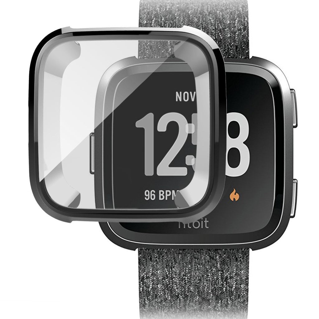 Godt Fitbit Versa Silikone Cover - Sort#serie_1