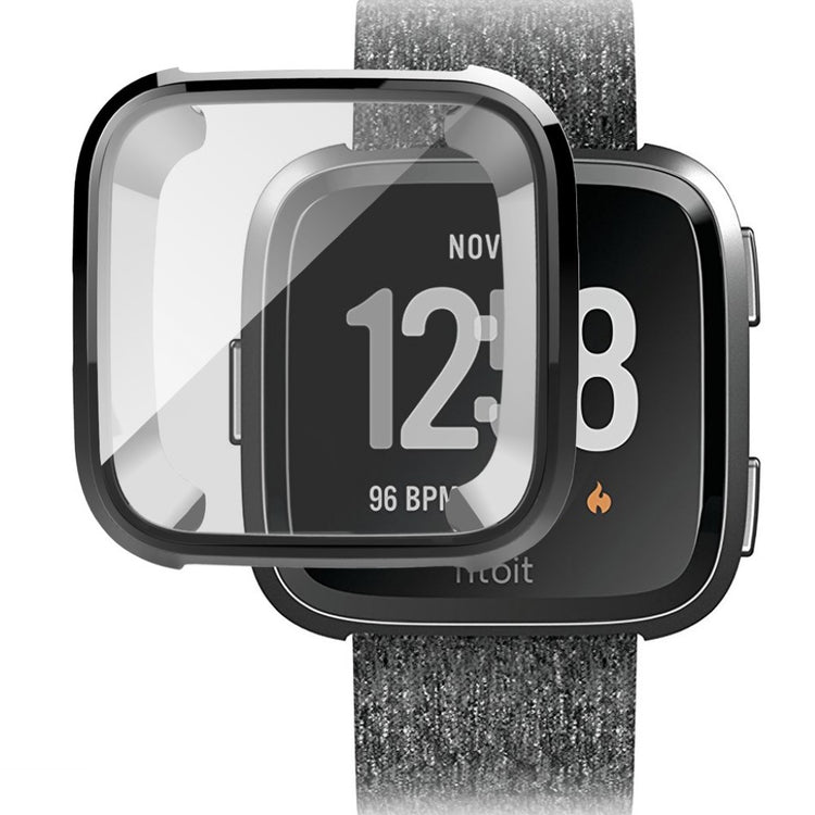 Godt Fitbit Versa Silikone Cover - Sort#serie_1