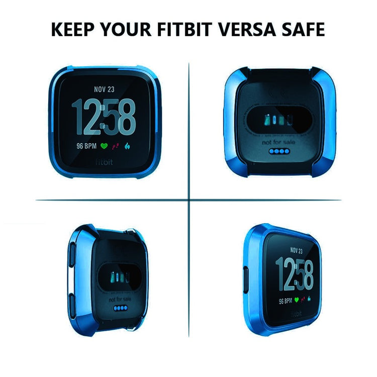 Godt Fitbit Versa Silikone Cover - Blå#serie_7