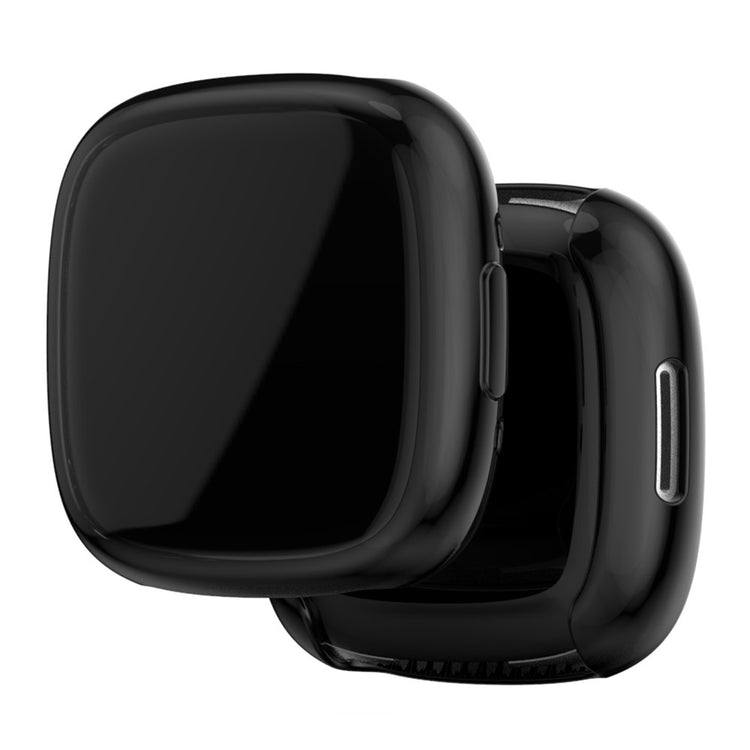 Super Godt Silikone Cover til Fitbit Versa 4 - Sort#serie_1