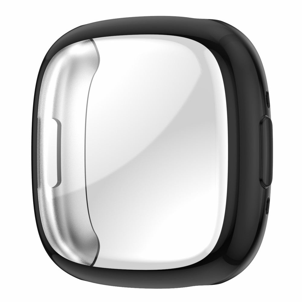 Super Godt Silikone Cover til Fitbit Versa 4 - Sort#serie_1