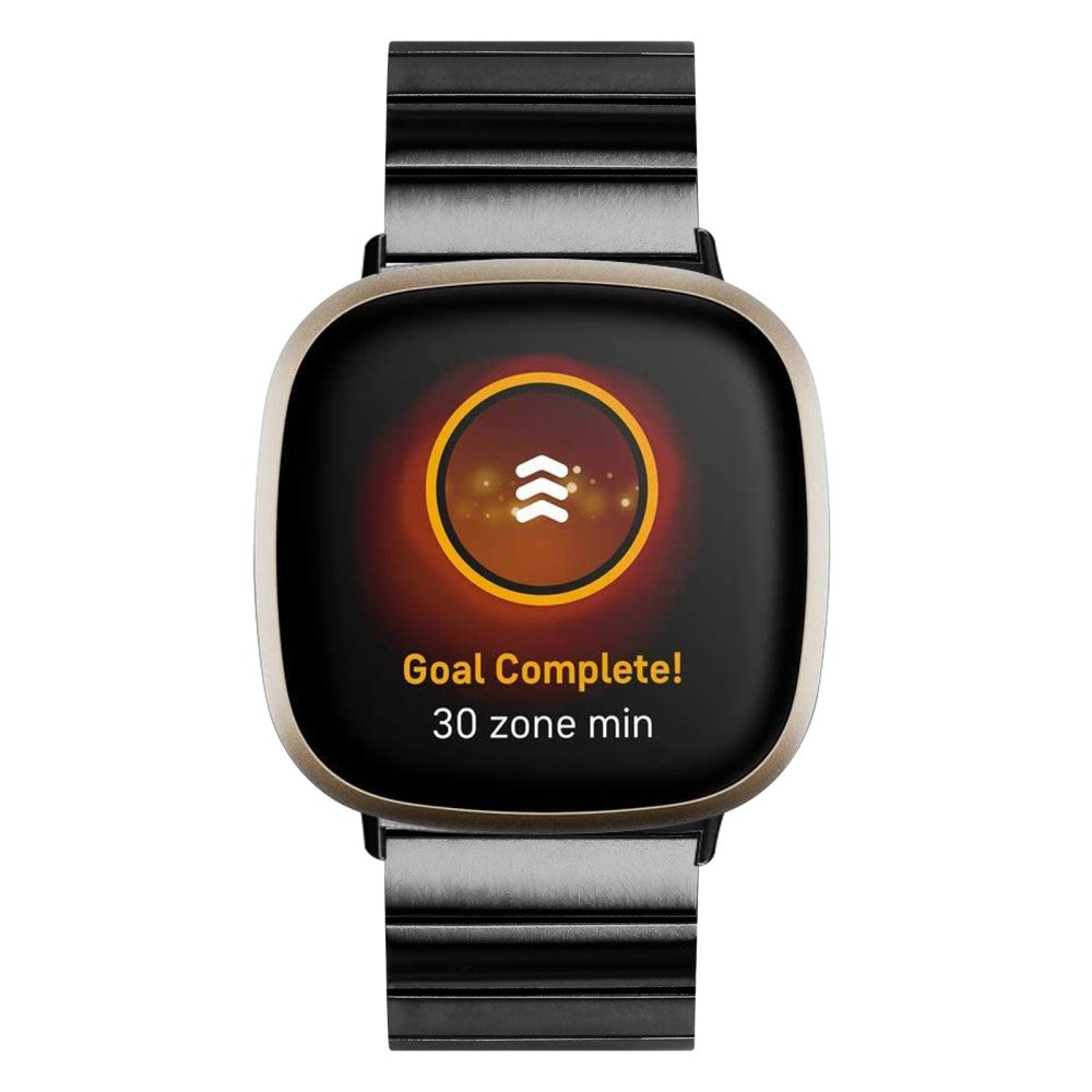 Cool Metal Universal Rem passer til Fitbit Sense 2 / Fitbit Versa 4 - Sort#serie_1