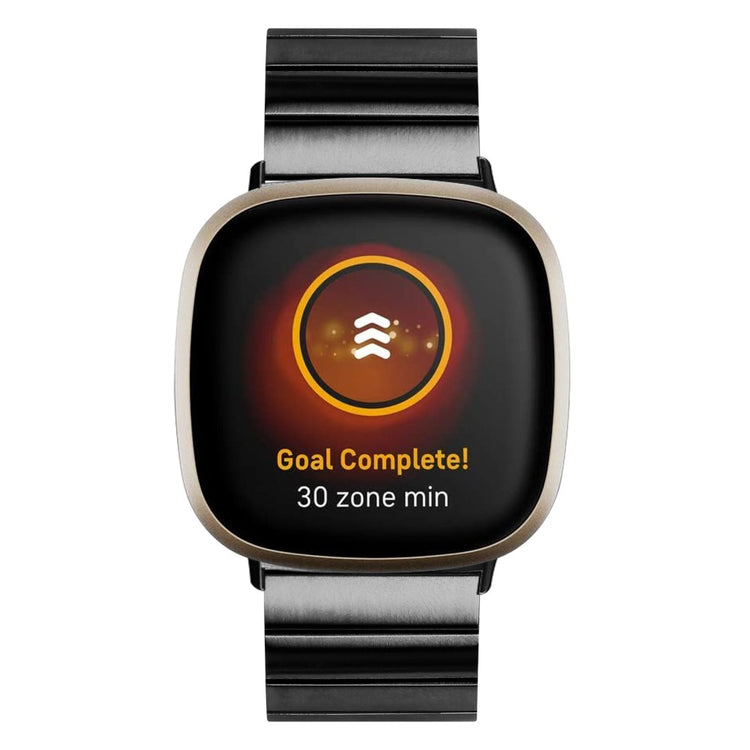 Cool Metal Universal Rem passer til Fitbit Sense 2 / Fitbit Versa 4 - Sort#serie_1