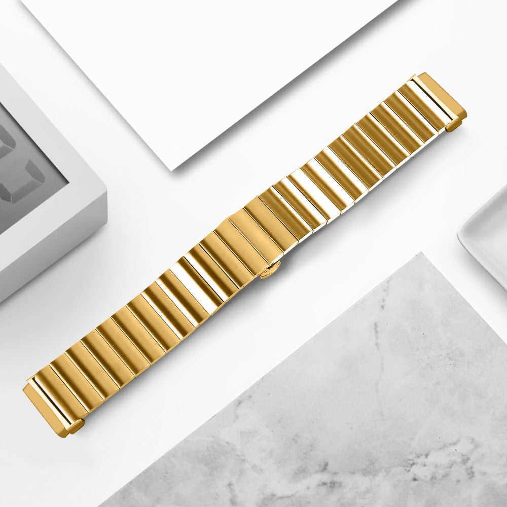 Cool Metal Universal Rem passer til Fitbit Sense 2 / Fitbit Versa 4 - Guld#serie_2