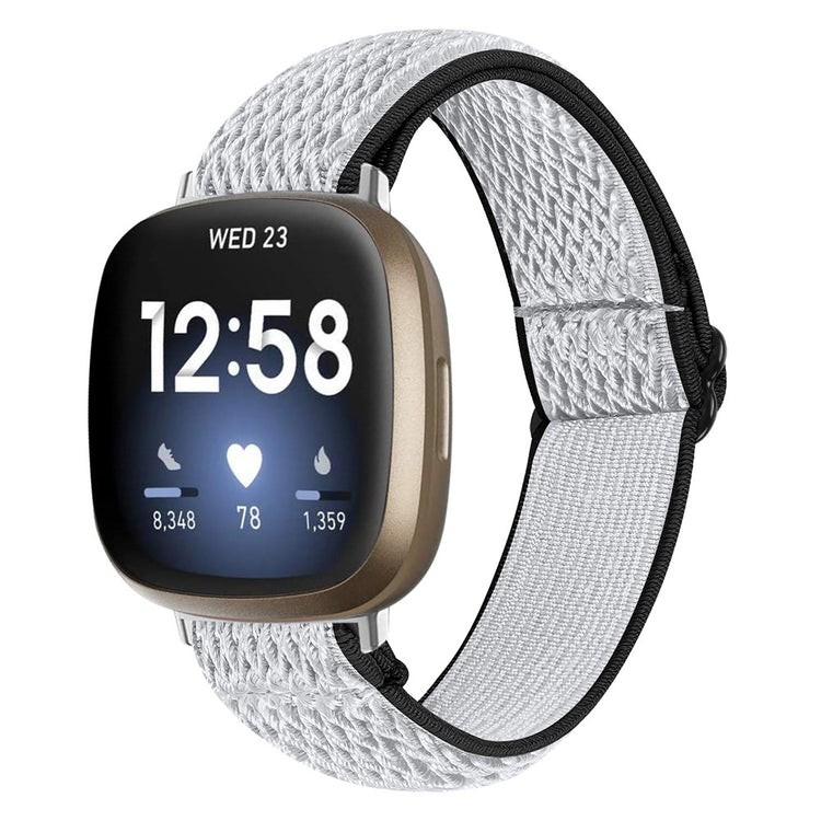 Smuk Nylon Universal Rem passer til Fitbit Sense 2 / Fitbit Versa 4 - Hvid#serie_4