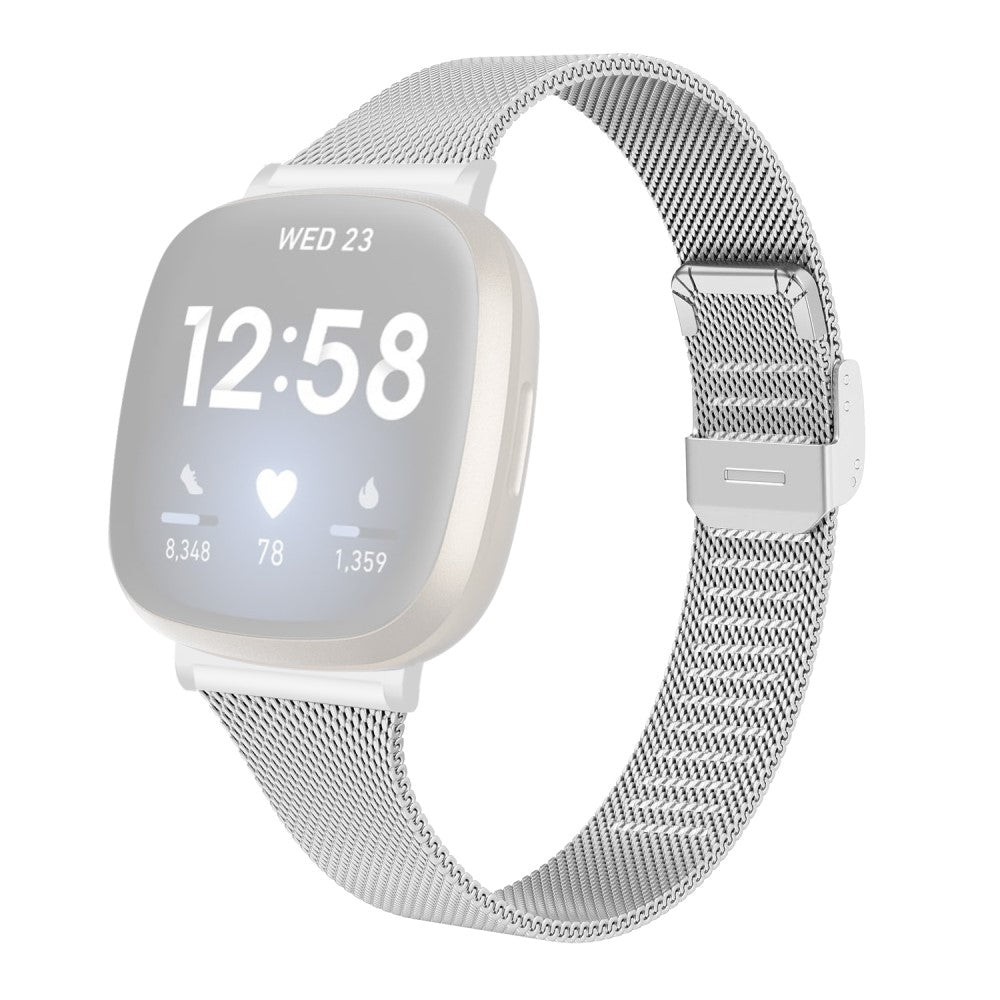 Milanese stainless steel strap for Fitbit Sense 2 / Versa 4 - Silver#serie_1