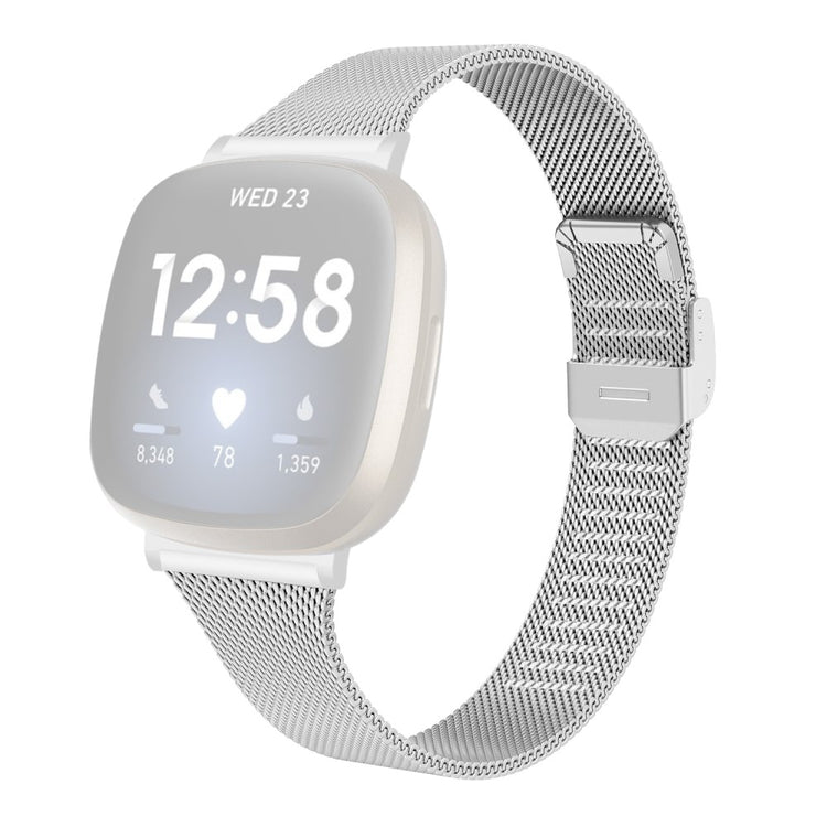 Milanese stainless steel strap for Fitbit Sense 2 / Versa 4 - Silver#serie_1