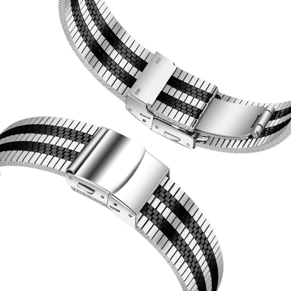 Yndigt Metal Universal Rem passer til Fitbit Sense 2 / Fitbit Versa 4 - Sort#serie_2